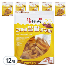 참좋은간식 그대로 말랑고구마 스틱타입 애완용 건조간식, 고구마맛, 250g, 12개