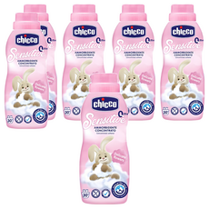 Chicco 超濃縮嬰兒衣物柔軟精，精緻花香，750mL, 6瓶