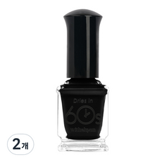 위드샨 유광타입 60초 네일라커 매니큐어, M59 블랙, 9ml, 2개