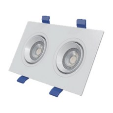 시그마LED SMT 삼성칩 각도조절 다운라이트 사각 2구 10W LYSD25L, 1개, 화이트