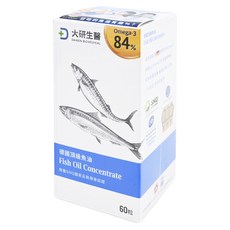 大研生醫 德國頂級魚油軟膠囊, 84% Omega-3脂肪酸, 60粒, 60顆, 800mg, 1盒