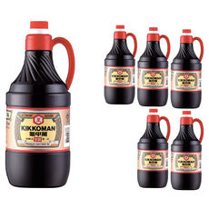KIKKOMAN 龜甲萬 甘醇醬油, 天然發酵, 適用於各種料理烹調法, 1.6L, 6瓶