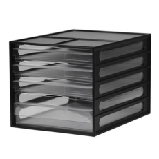 livinbox 桌上型資料櫃 DD-1213 A4 四抽 資料櫃 黑色 白色 單入, 4抽
