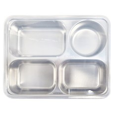 優得 304輕食餐盤4格附蓋, 台灣製造, 學校共食團膳使用, SP-1006, 22 x 28 x 4cm, 1個