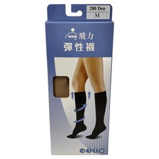 Jiani 健妮 醫療彈性中統襪280D 膚色 M號, 舒適透氣, 舒緩腿部疲勞, 台灣製造, M
