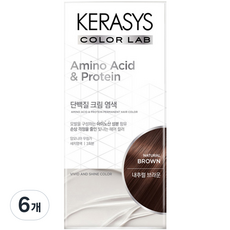 케라시스 단백질 크림 염모제 120g, 내추럴브라운, 6개