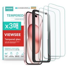 뷰씨 가이드툴 투명 휴대폰 강화유리필름 3p 세트, 1세트