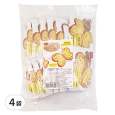 盛香珍 蝴蝶派 原味奶油 厚實口感 16個, 400g, 4袋