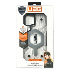 UAG 磁吸式耐衝擊保護殼, 多角度鋁合金支架, 美國軍規耐衝擊, 內建磁石 MagSafe 配件, 透明 灰圈, Galaxy S25 Ultra