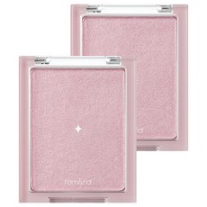 rom&nd 台灣公司貨 薄紗亮面高光打亮餅 5.5g, 02 月光面紗, 2個