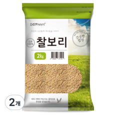 건강한밥상 2023년산 햇곡 국산 찰보리쌀, 2kg, 2개