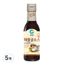 청정원 해물굴소스 고소한맛, 250g, 5개