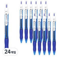동아 크로닉스 DX 볼펜 0.7mm, 블루, 24개입
