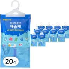 맑은날 뽀송뽀송한 제습제 옷걸이용, 200g, 20개