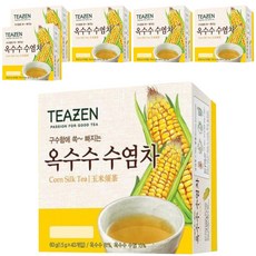 TEAZEN 茶禪 玉米鬚茶, 無咖啡因, 81%玉米, 40茶包, 生津止渴, 1.5g, 40包, 6盒