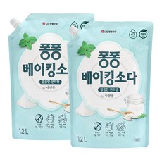 LG생활건강 퐁퐁 베이킹 소다 주방세제 리필, 1.2L, 2개