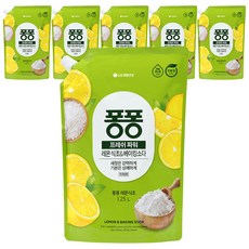 LG Fresh Power 檸檬與小蘇打補充裝, 1.25L, 6個