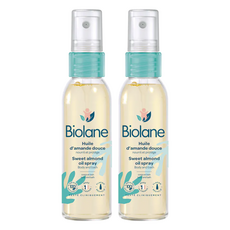 Biolane 法貝兒 親子甜杏仁按摩油 輕巧噴瓶設計 保濕舒緩, 75ml, 2瓶