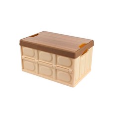 마이닝 캠핑폴딩박스 + 나무상판, BROWN, 1개