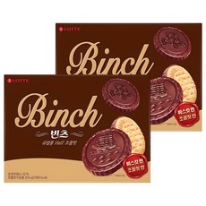 LOTTE 樂天 Binch巧克力餅乾, 2盒, 204g