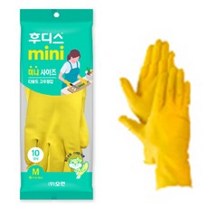 오런 후디스 고무장갑 미니 10P, 노랑, 중(M), 1개 1세트, 중(M)