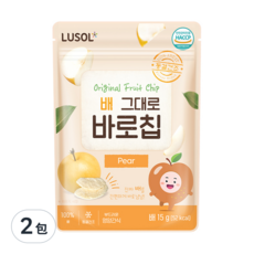 LUSOL 果乾 水梨, 15g 迷你包, 適合6個月以上嬰幼兒, 2包