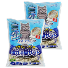PETPRO 雙層貓砂盆用 強力消臭沸石砂 4L, 特殊消臭劑, 檸檬酸, 芬多精成分, 2袋