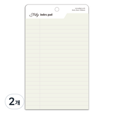PLEPIC Sticky Index便條紙, 01 Line Natural, 40張, 2本