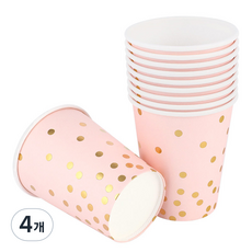 컨페티 파티컵 핑크 240ml, 30개, 4개