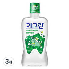 가그린 구강세정제 스피아민트향, 750ml, 3개