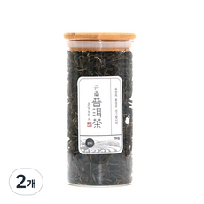 운남보이차 생차 유리병 L, 50g, 1개입, 2개