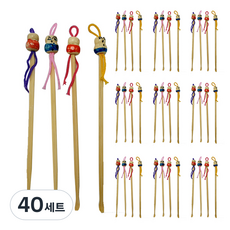 ABM 대나무 귀이개 4종 세트, 40세트, 4개입