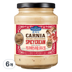 폰타나 카르니아 베이컨 앤 머쉬룸 스파이시 크림 파스타소스, 430g, 6개