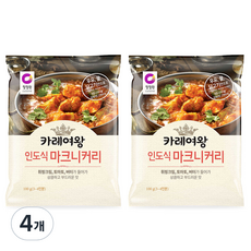 청정원 카레여왕 인도식 마크니커리 100g, 4개