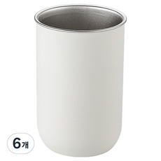 hillo Easy 304不鏽鋼基本款漱口杯, 白色, 6個