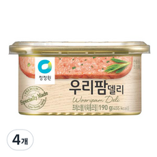 청정원 우리팜 델리 햄통조림, 190g, 4개