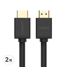 유그린 순동 모니터케이블 4K HDMI V2.0, 2개, 1m