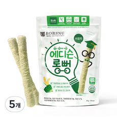 서울대밥스누 우아한 에디슨롱뻥 유기농 현미과자, 시금치, 30g, 5개