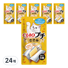 챠오츄르 이나바 고양이 쁘띠 사료 5p, 닭가슴살, 40g, 24개