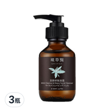 GRANGE 璞草園 潔顏修鬍凝露, 添加植物精油, 全膚質/敏感性肌膚適用, 100ml, 3瓶
