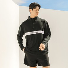 튜브트리 남성용 루즈핏 아노락 반집업 래쉬가드 상하의 세트 AE8222PA