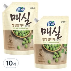 참그린 매실 청정 설거지 주방세제 리필, 1kg, 10개 960ml, 10개