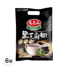 馬玉山 Greenmax 黑芝麻糊，含鐵含纖，冷熱沖泡均可, 30g, 12包, 6袋