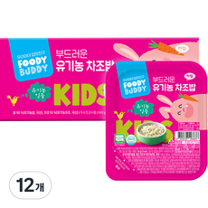 푸디버디 부드러운 유기농 차조밥 6p, 140g, 12개