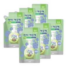 아이깨끗해 향균 거품 핸드 솝 리필 청포도향, 200ml, 6개