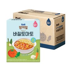 맘마밀 안심소스 바질토마토 2p, 8개