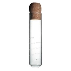 耐高溫試管玻璃濾茶器, 高硼硅玻璃, 直徑3x高15cm, 軟木塞, 1個