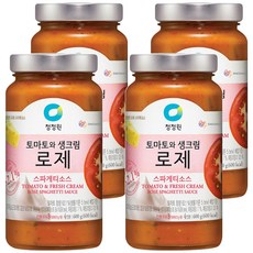 청정원 토마토와 생크림 로제 스파게티소스, 600g, 4개