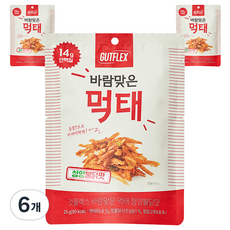 것플렉스 바람맞은 먹태 청양불닭맛, 6개, 25g
