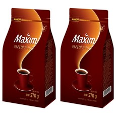 맥심 아라비카 100 원두 커피, 270g, 1개입, 2개 270g, 2개, 1개입